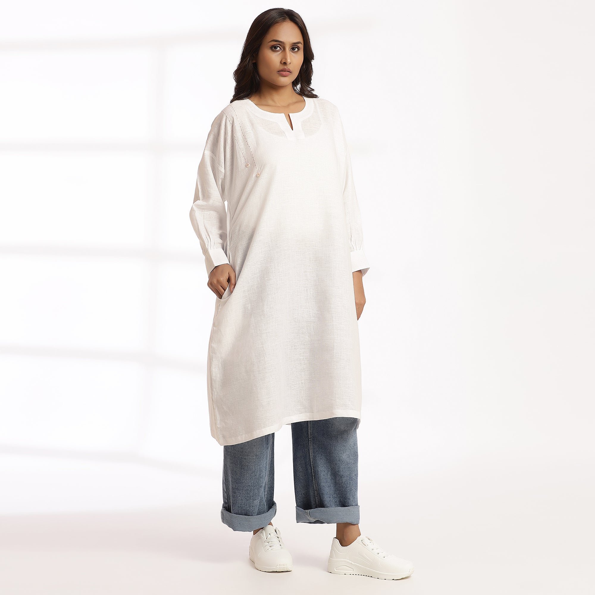 Soft Edge- Full Sleeve Straight Fit Kurta – Perfect for All Occasions