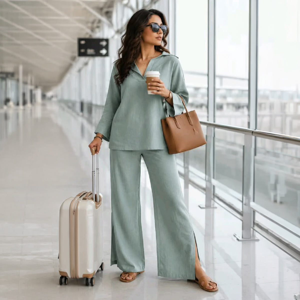 Airport Look for Women: Linen Co-ord Sets for Effortless Travel Style
