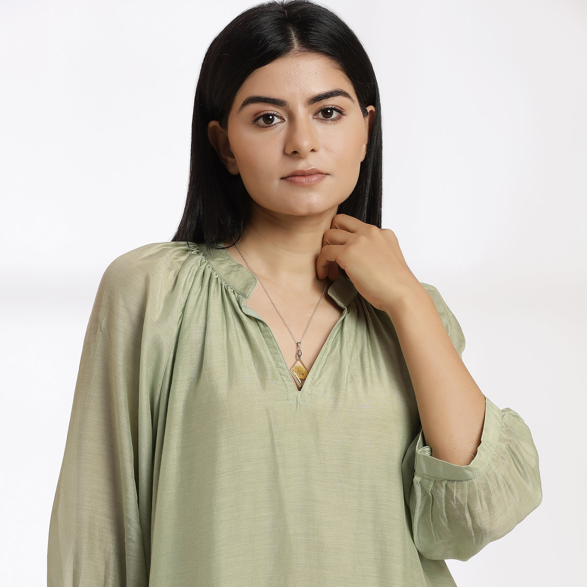 Flow - Sage Breeze Tiered - Midi Dress