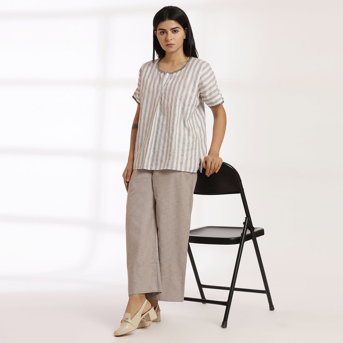 Sukoon Strip- Neutral Vibe ensuring ease movement and all-day comfort.
