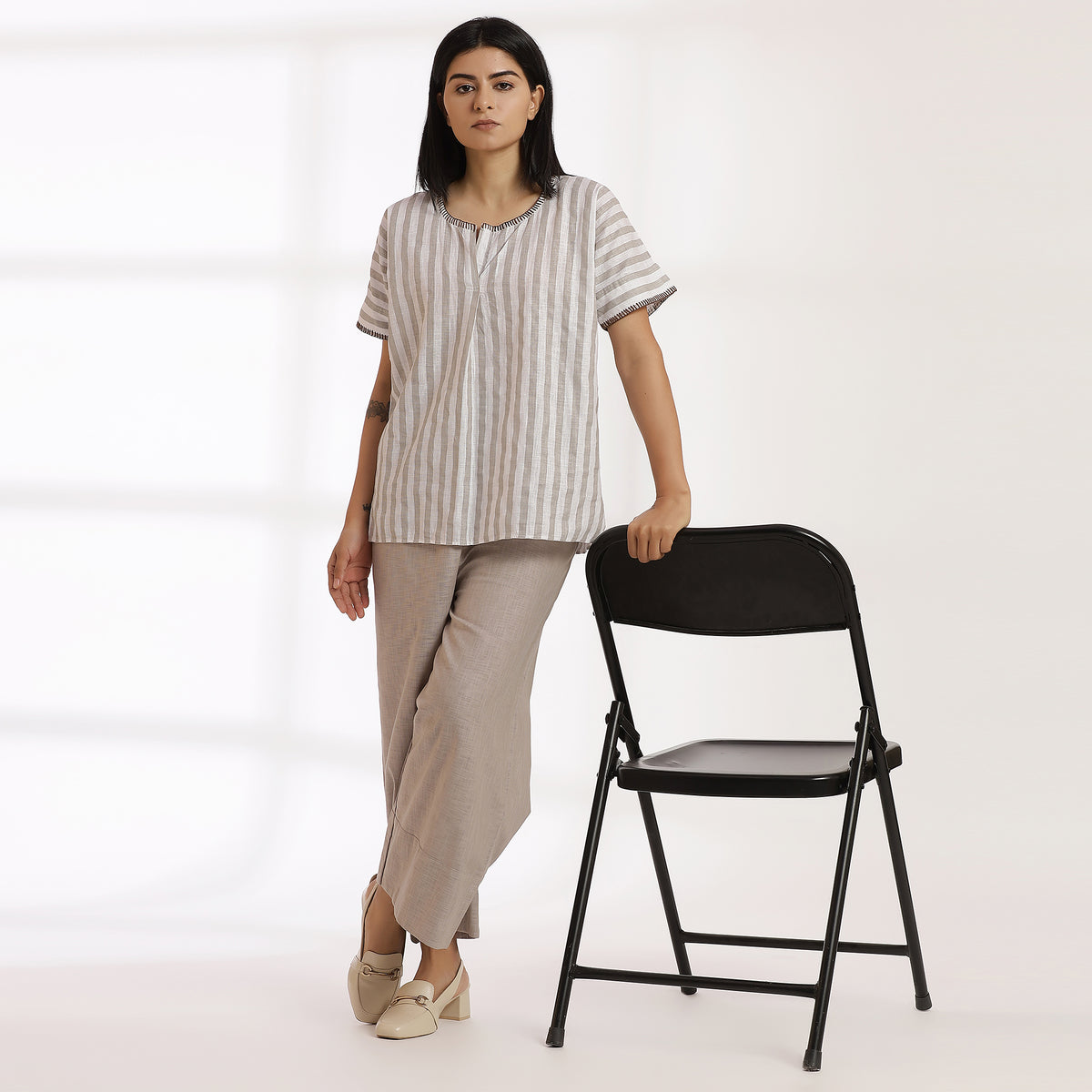 Sukoon Strip- Neutral Vibe ensuring ease movement and all-day comfort.