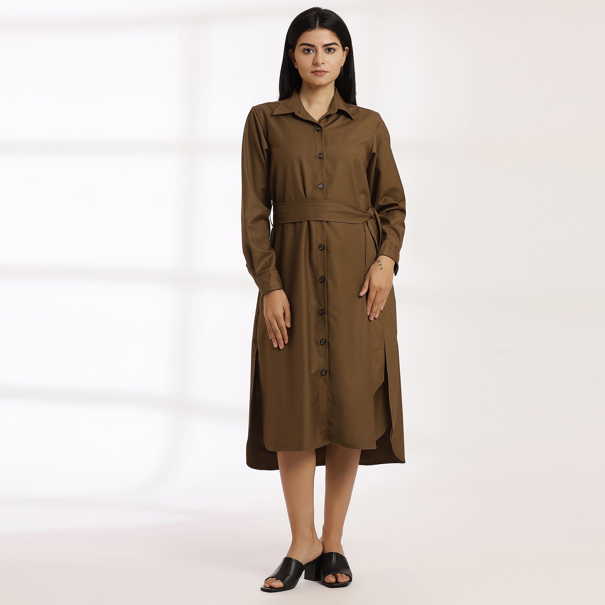 Riot - Mustard Midi dress for casual days