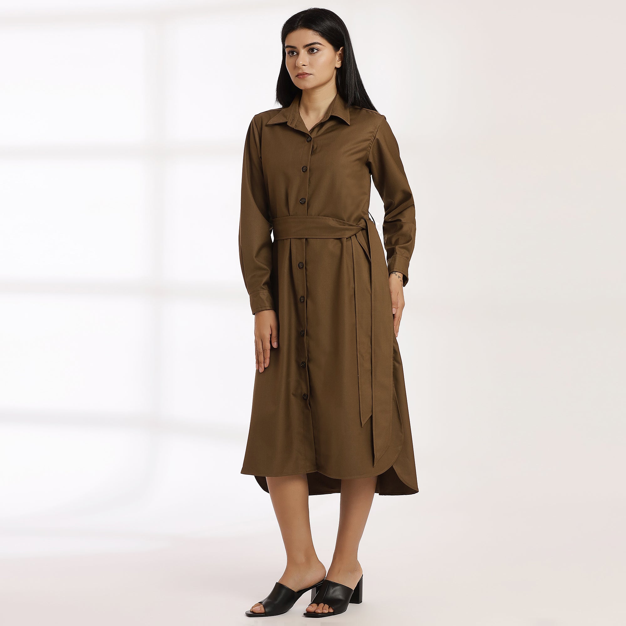 Riot - Mustard Midi dress for casual days