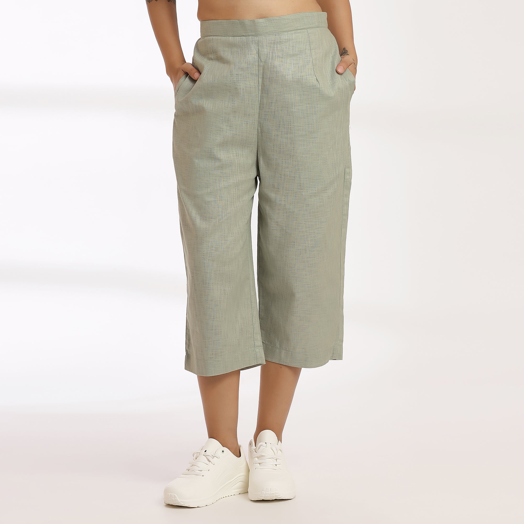 Defy - Cropped Wide-Leg Culottes