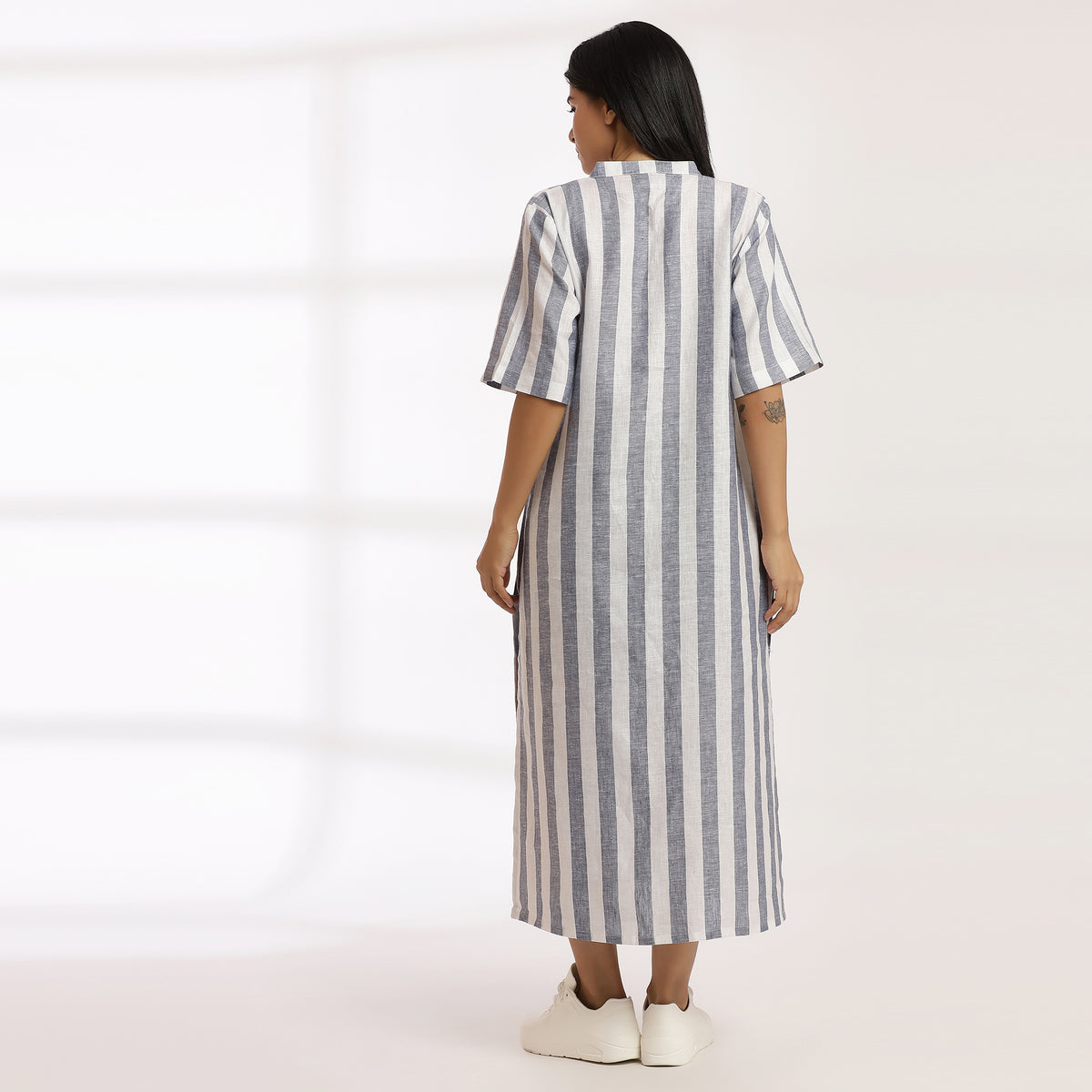 Wild Still- Effortless Elegance Striped Cotton Kurti