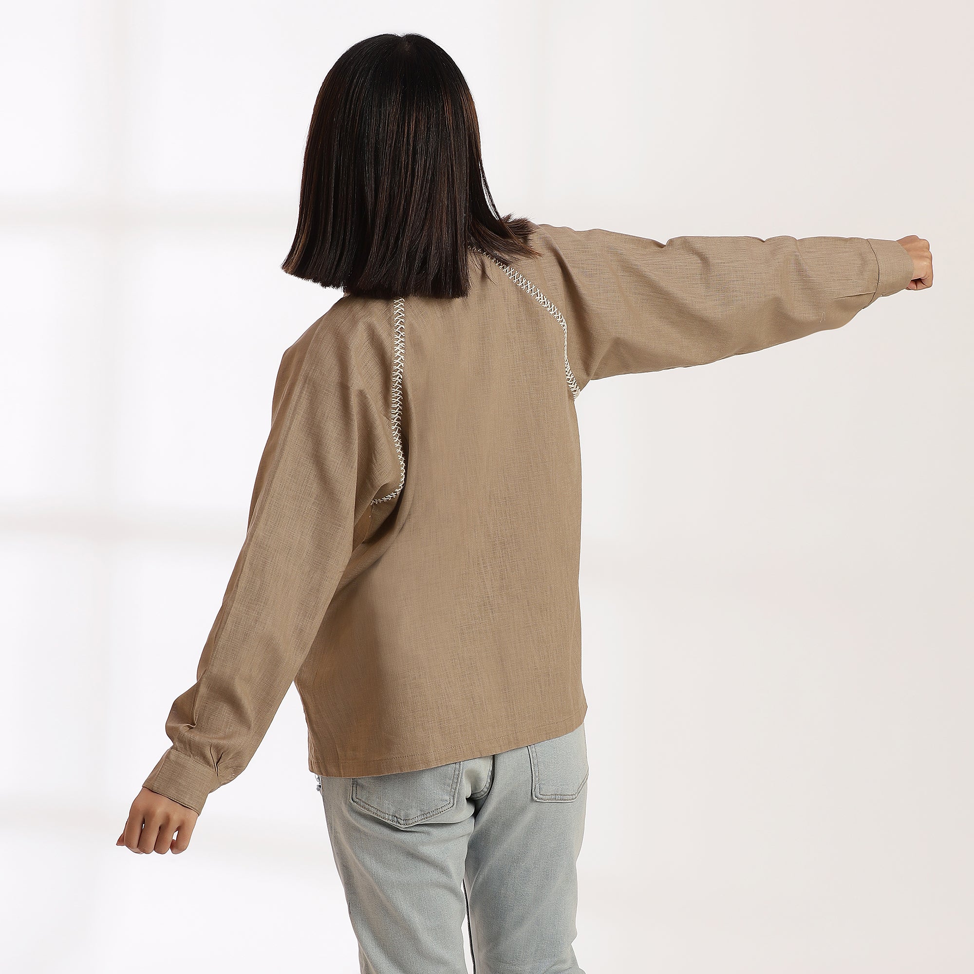 Ground Shirt - Horizon Button-Down Beige Shirt