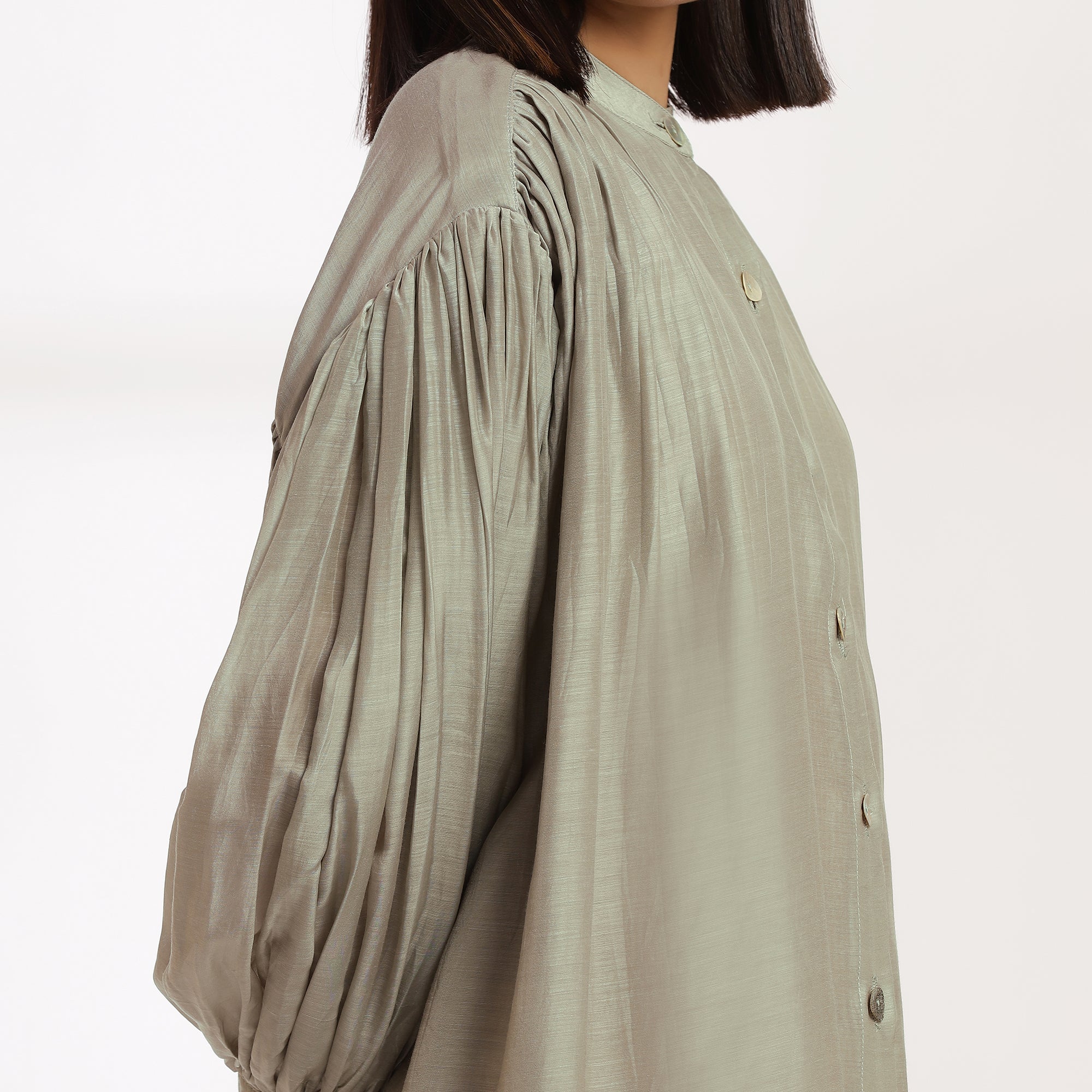 Ease- Relaxed Fit Cotton Silk Midi Dress