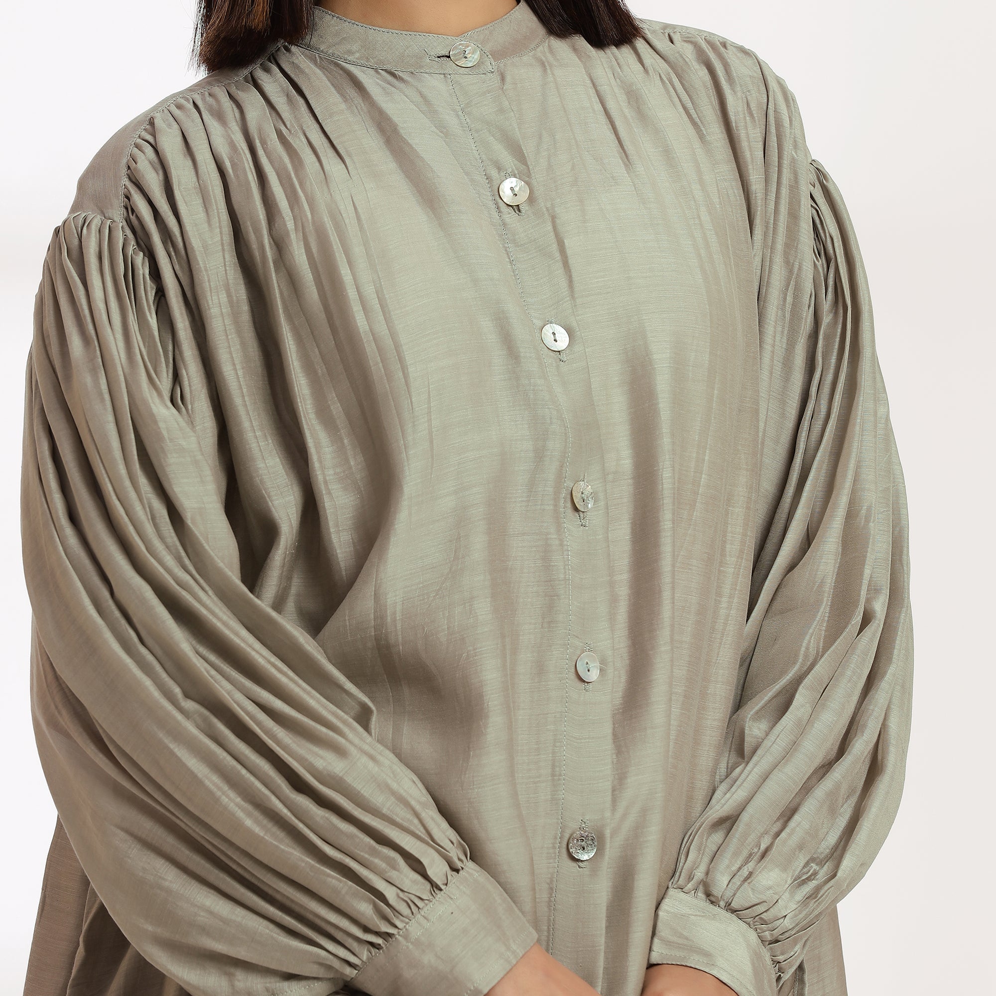 Ease- Relaxed Fit Cotton Silk Midi Dress