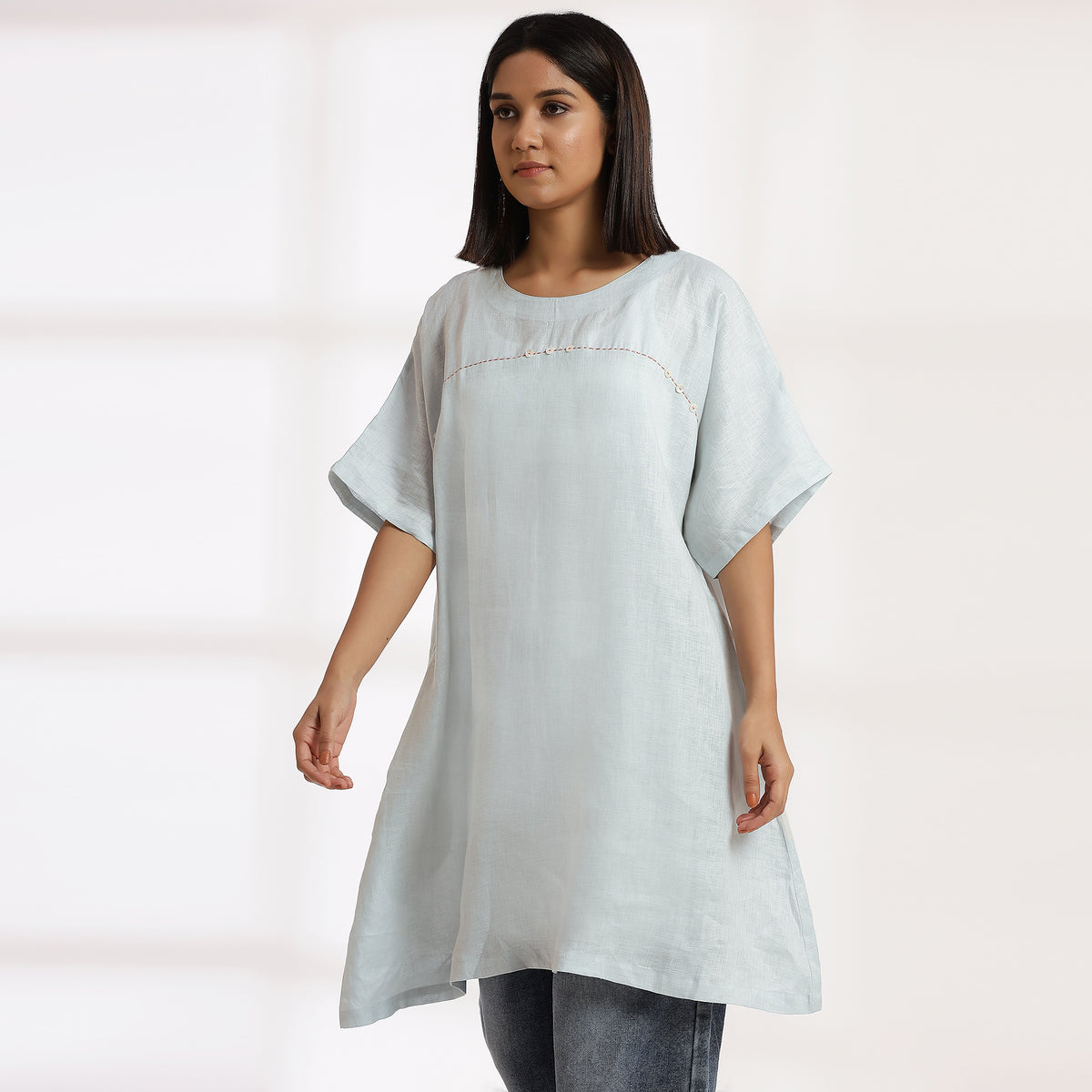 Unbound- Soft Sheen Cotton Silk Dress