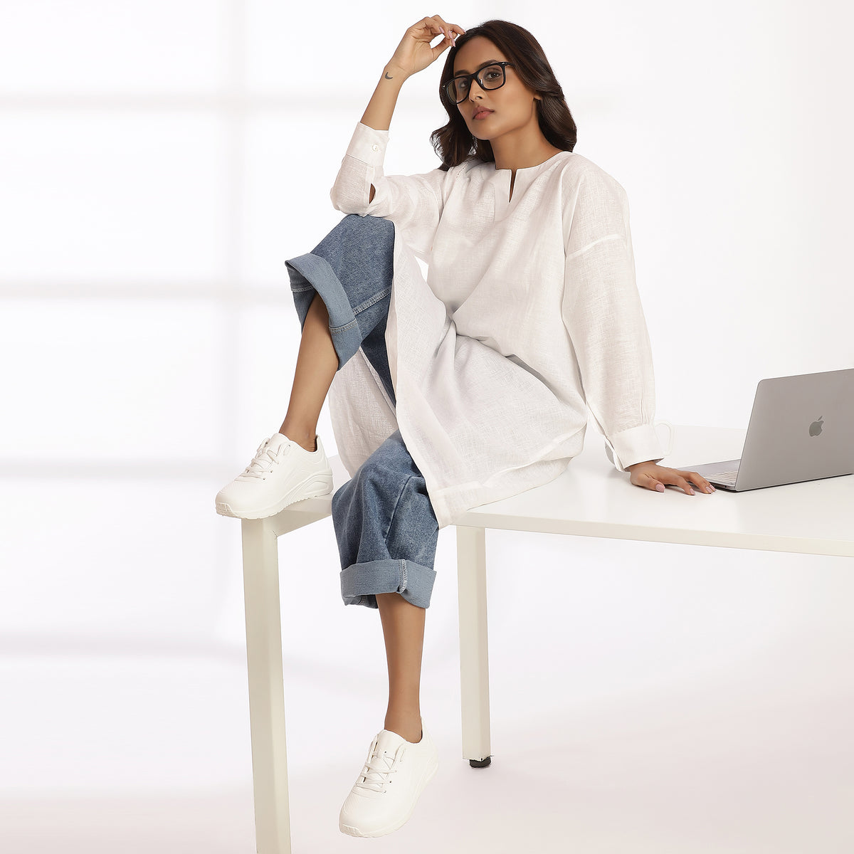 Soft Edge- Full Sleeve Straight Fit Kurta – Perfect for All Occasions