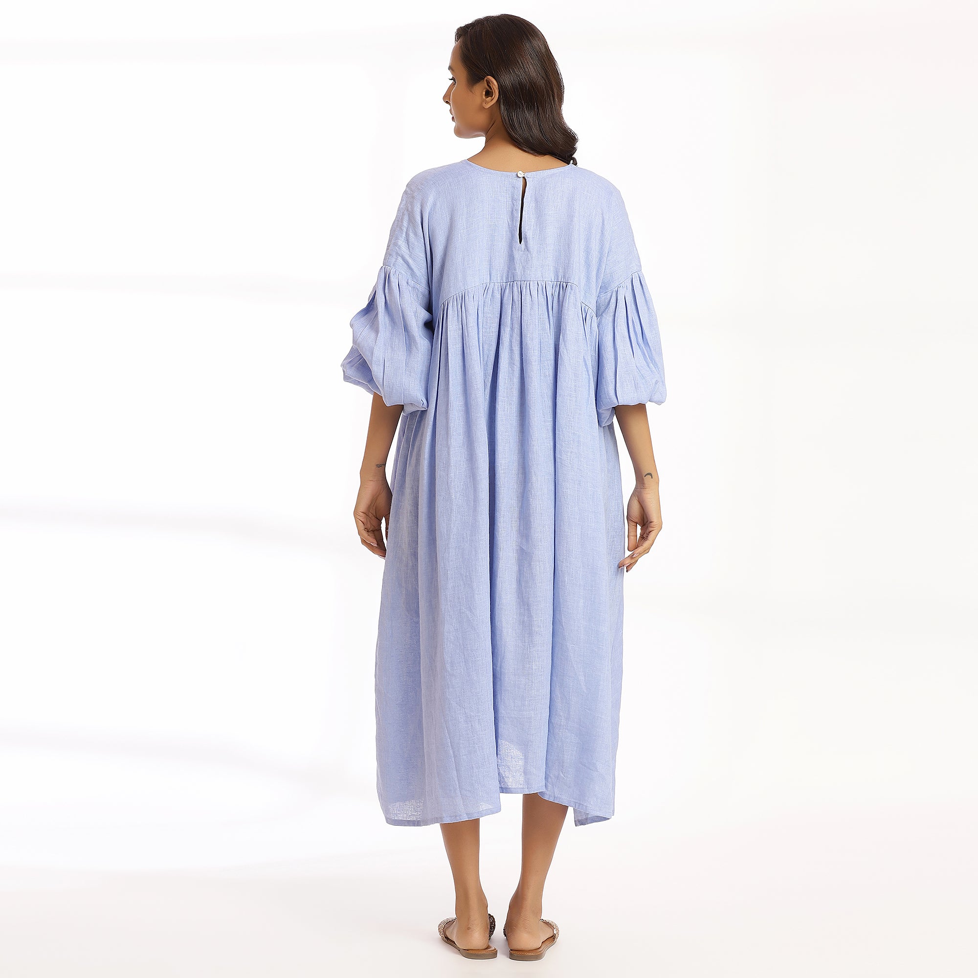 No Apology-Blue Breeze Serenity Button Down Maxi Dress