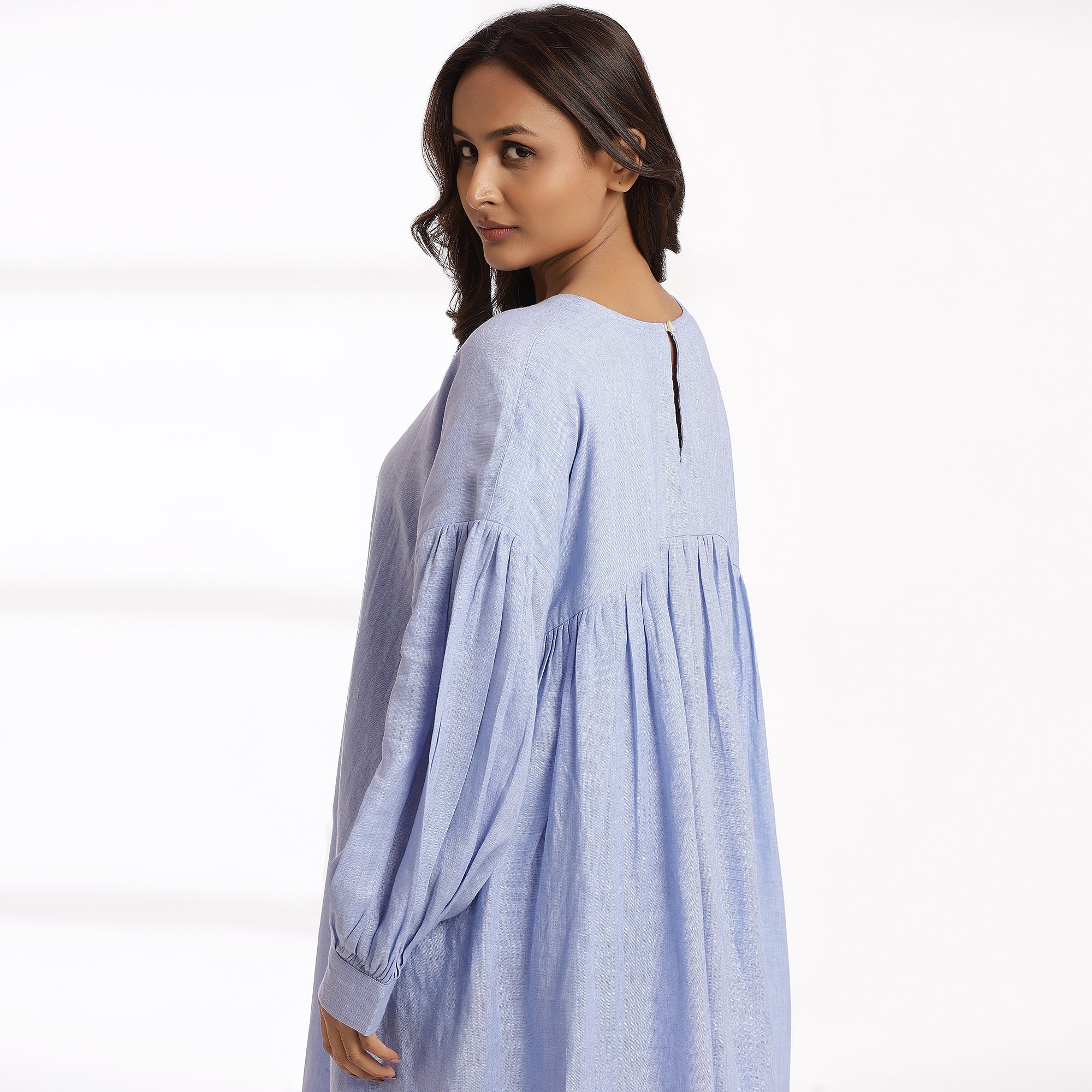 No Apology-Blue Breeze Serenity Button Down Maxi Dress